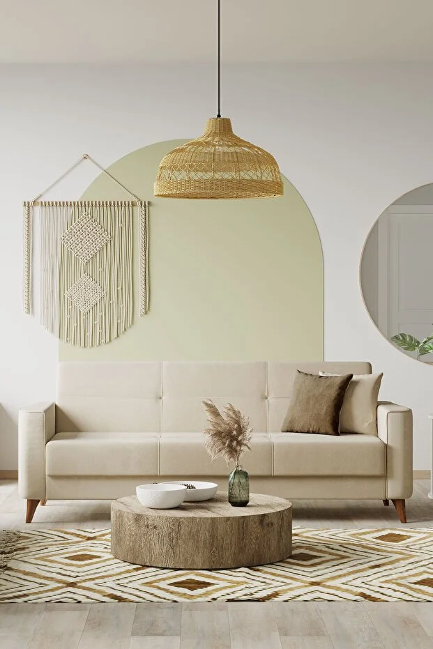 Star Üçlü Kanepe Yataklı/sandıklı - Krem